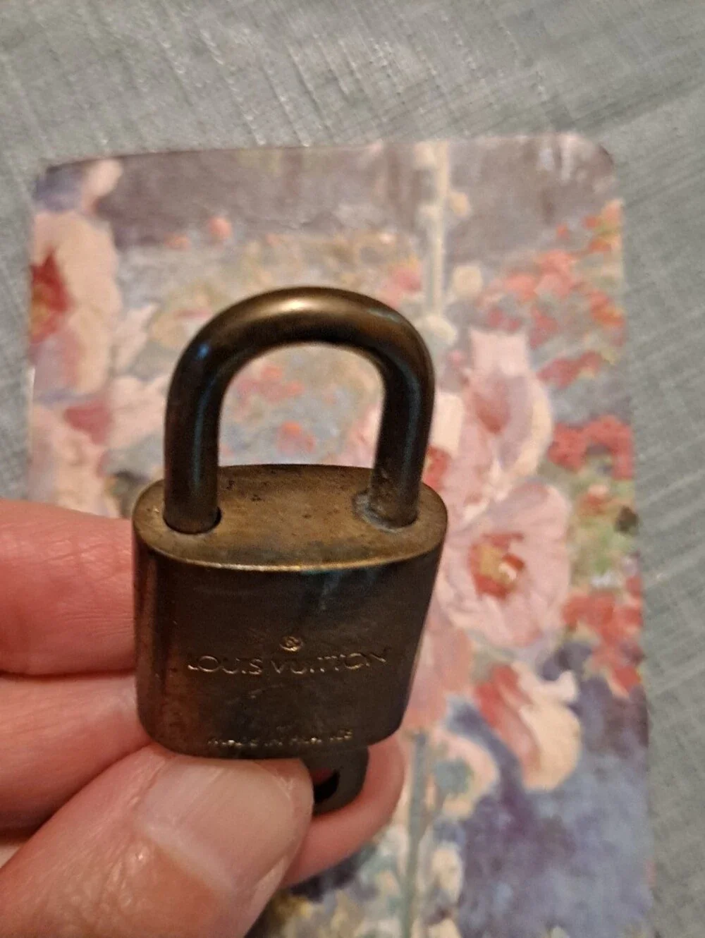 Louis Vuitton Brass Gold-Tone Lock With Key